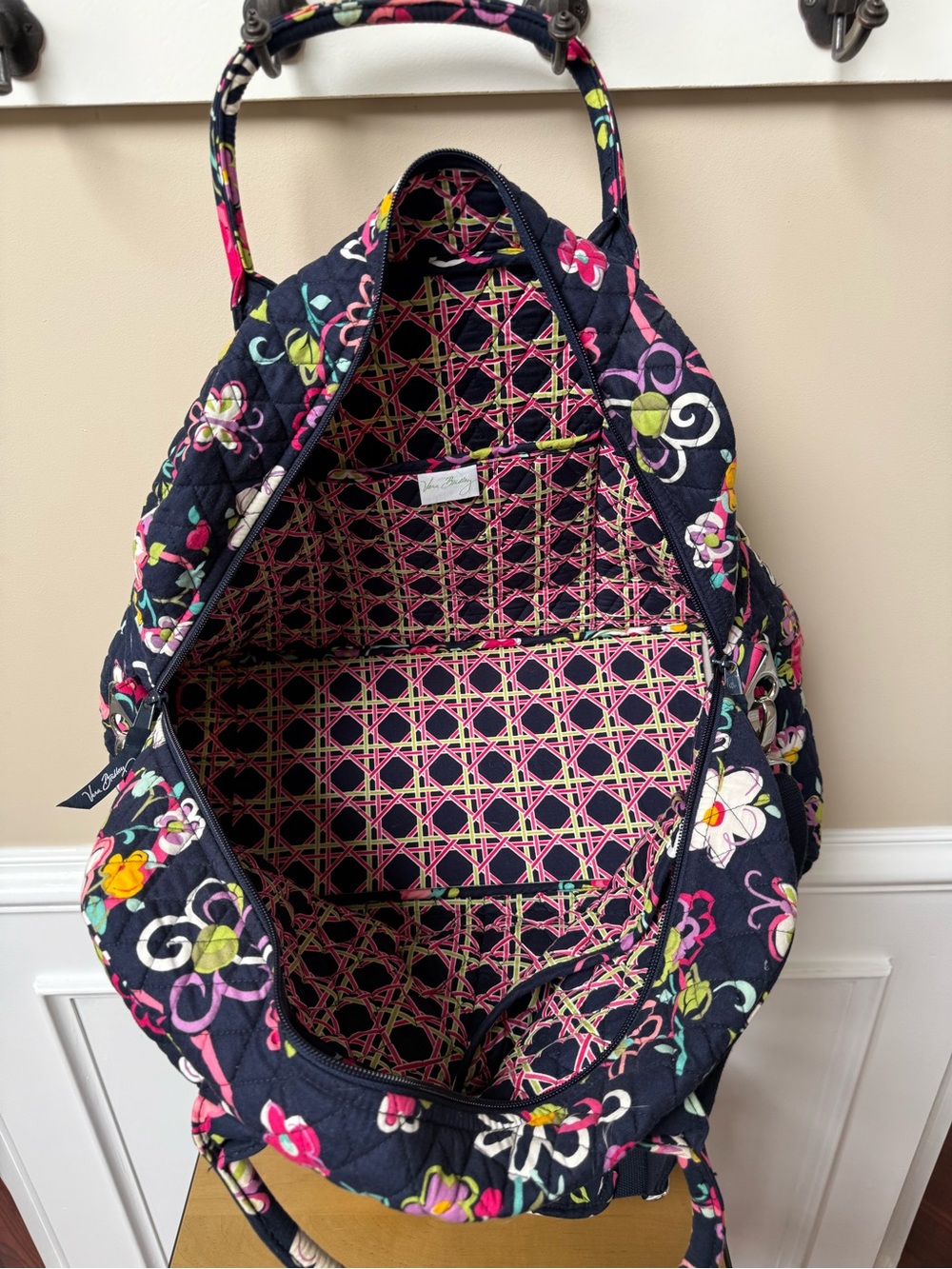 Vera Bradley Quilted Navy Floral Weekend Bag - Picture 5 of 6